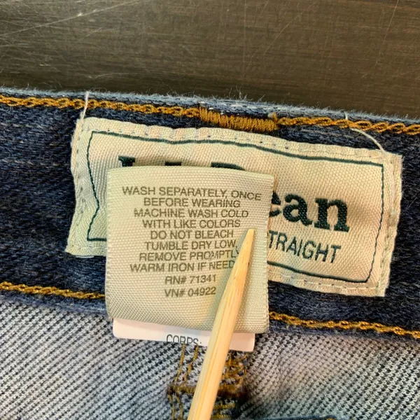 LL Bean Classic Fit Straight‎ Leg Jeans Womens 14 Tall Basic Stretch Everyday - Image 4