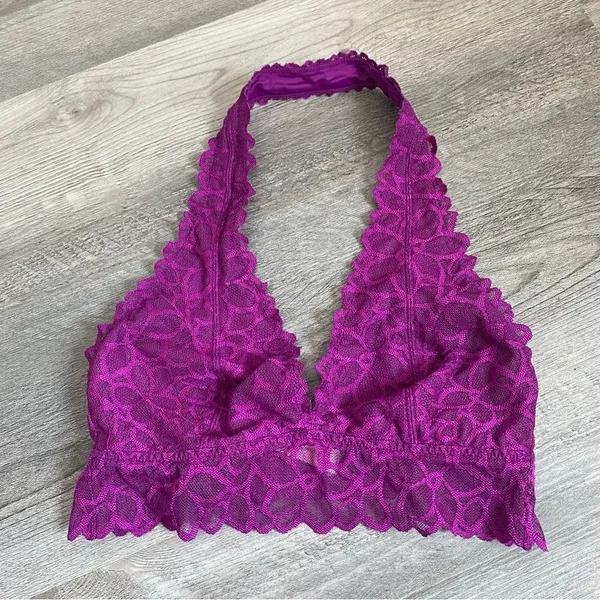 PINK Victoria’s Secret Lace Bralette Purple Small Adjustable Vacation Boho - Image 3