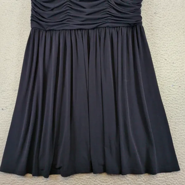Brooks Brothers Red Fleece Navy Blue Ruched Sleeveless Jersey Dress XL - Image 4