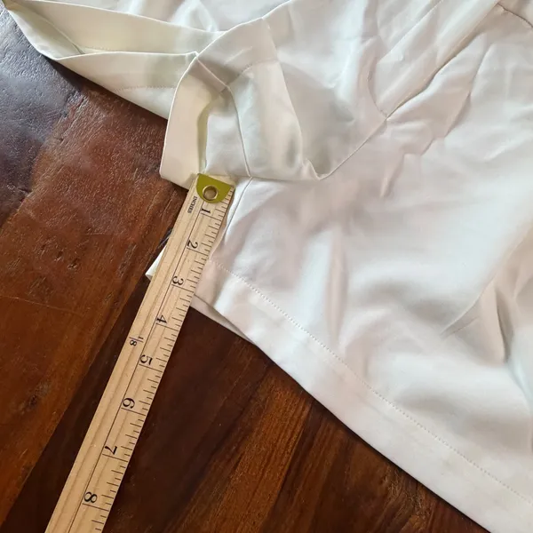 Express Editor Shortie Super High Rise Shorts White Tailored Trouser Style - Image 8