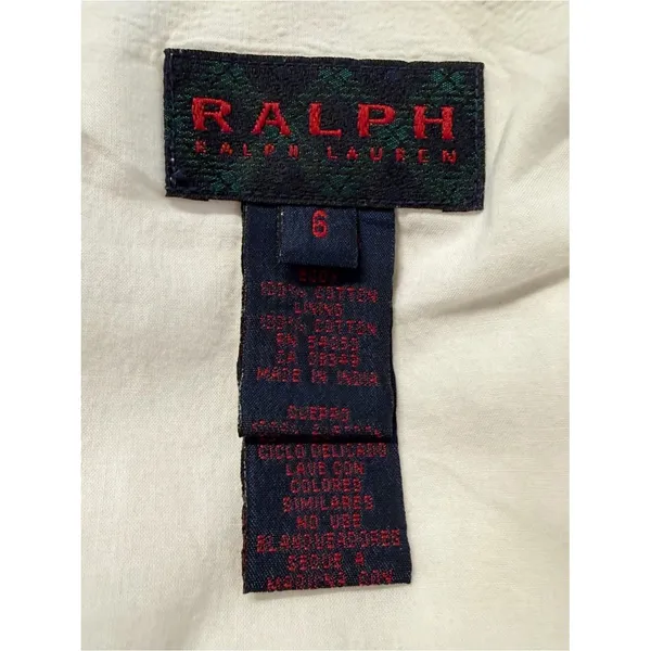 Vintage Ralph By Ralph Lauren White Eyelet Prairie Skirt Size 6 Coquette Cotton - Image 7