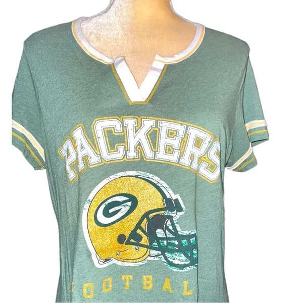National Football League Green Bay packers cute vneck top - Image 2