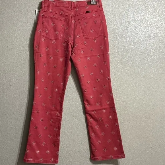 NEW Wrangler High Rise Bootcut Bandana Jean Red Diamond Western Cowgirl Festival - Image 13