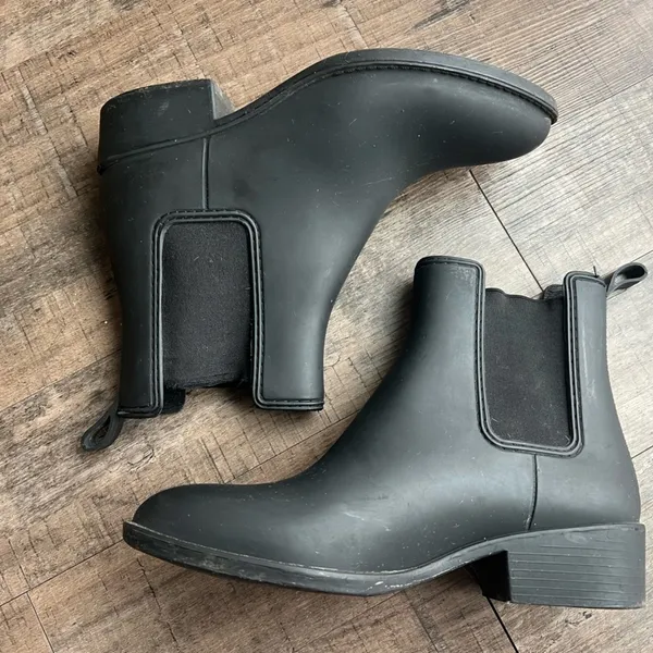 Jeffrey Campbell Matte Black Chlesea Rain Boots - Image 4