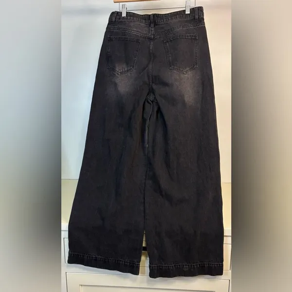 Cider Black Wide-Leg Jeans - waist 15.5 measurement - Image 2