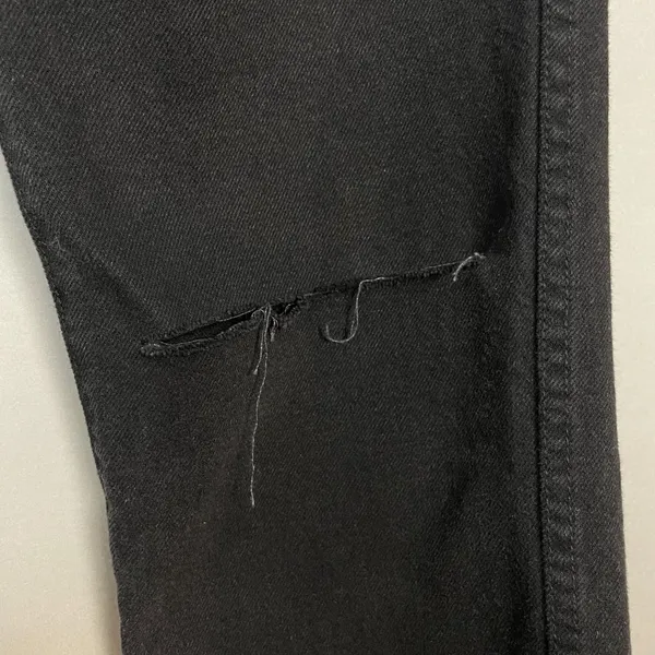 Revice NWT Ex-Boyfriend Jeans Black Distressed High Rise Ripped Size 31 Women‎ - Image 10