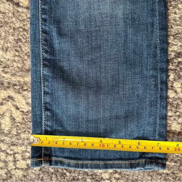 7 For All Mankind Denim Women’s Size 27 Blue Crop Flare Jeans Made in the USA - Image 10