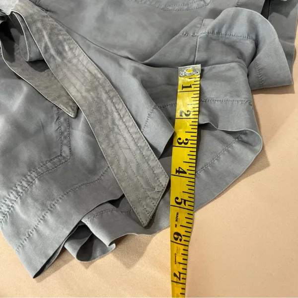 Abercrombie & Fitch Size‎ XS Zip Front Tie Waist Romper Gray Soft Flowy Lyocell - Image 13