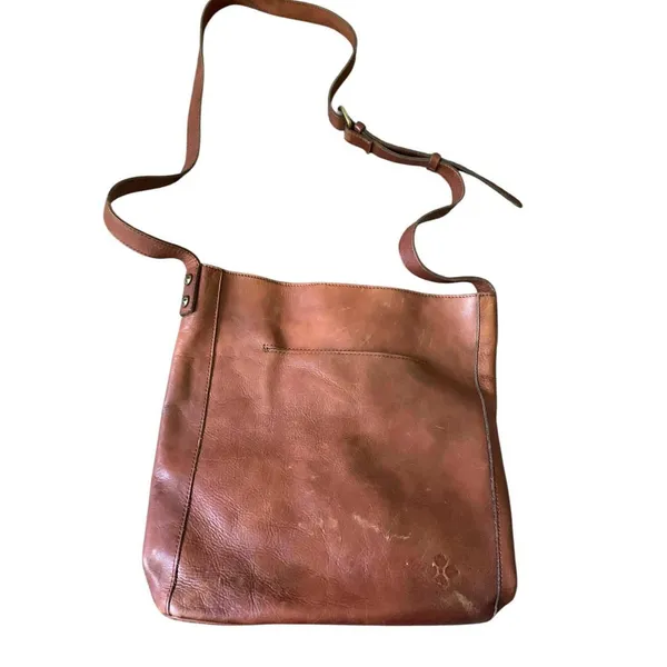 Patricia Nash Raiano Twisted Braid Crossbody Brown Leather Boho Artisan Festival - Image 2