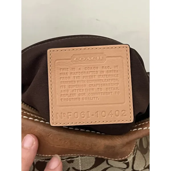 Coach Vintage Y2K F061-10402 Signature Jacquard Monogram Crossbody Bag - Image 11
