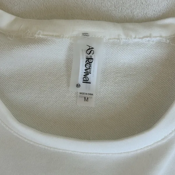 Altar'd State White Cropped Athletic Top - Image 2