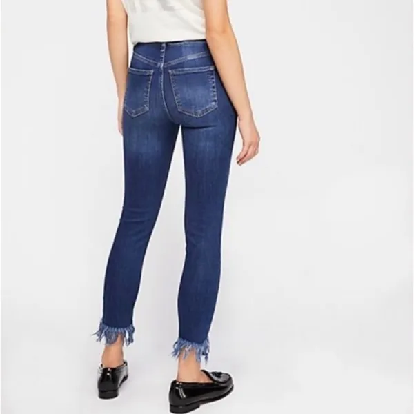 NWT Free People Raw Hem Distressed Jeans Size 2 - Image 2
