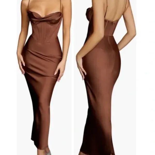 House of CB Charmaine Corset Dress in Chocolate‎ brown size XL NWOT - Image 2