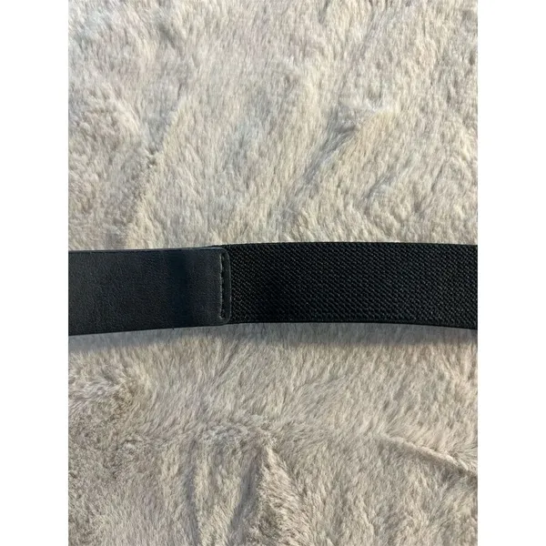 Lauren Ralph Lauren Women's Black Stretch Belt with Silver Clasp - Image 5