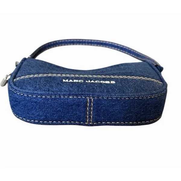 NWT Marc Jacobs Mini Drifter Denim Baguette Convertible Shoulder Bag Blue Y2K - Image 5