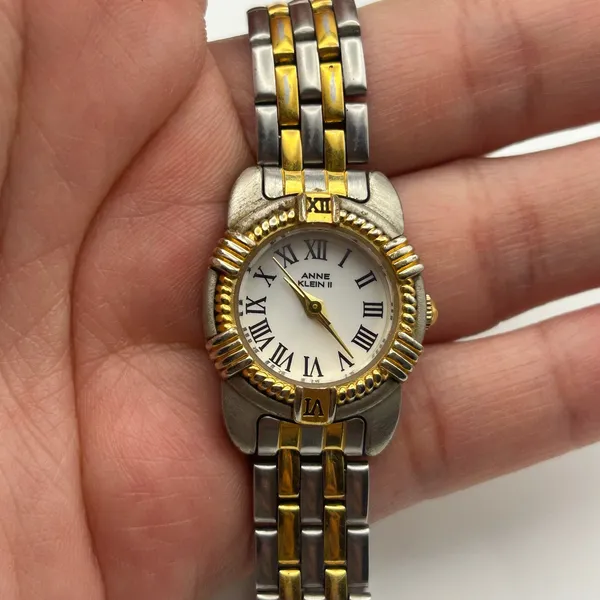 Anne Klein II Two-tone Roman Numerals Women’s Watch Working New Battery - Image 7