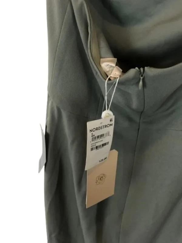 NWT WAYF Womens Size Small Sage Green Angelique Strapless Tulip Gown Dress NEW - Image 5