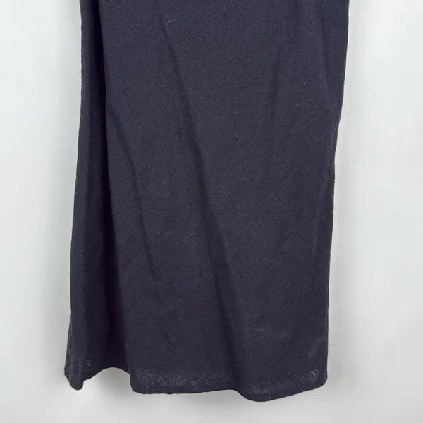 Abercrombie & Fitch Black Emerson Cap Sleeve Linen Mini Dress Size Medium - Image 4