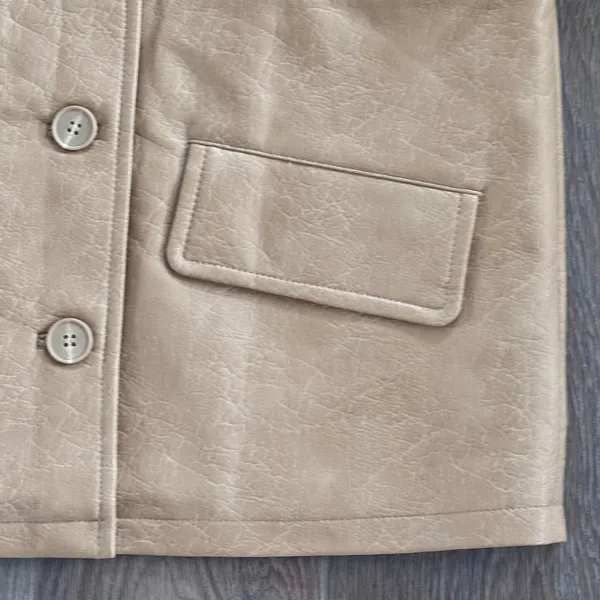Urban Outfitters Sydney Oversized Dad Jacket Gold Tan 90s Phoebe Buffay Small - Image 3