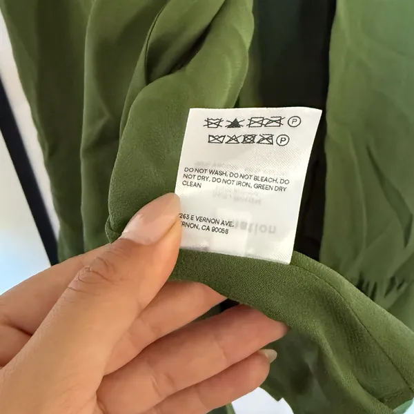 Reformation Galena Long Sleeve Dress in Olive - Image 14