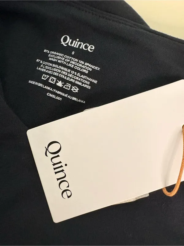 NWT Quince organic cotton bodysuit Black Sleeveless One-Piece Bodysuit Sz small - Image 4