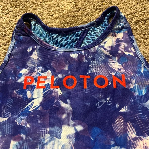 Peloton X WITH Blue Moves High Neck Sports Bra & Reversible Leggings Medium‎ - Image 5