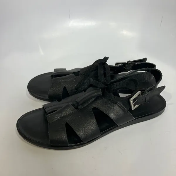 1. State Teena black leather sandals‎ women's size 7.5 casual gladiator style - Image 4