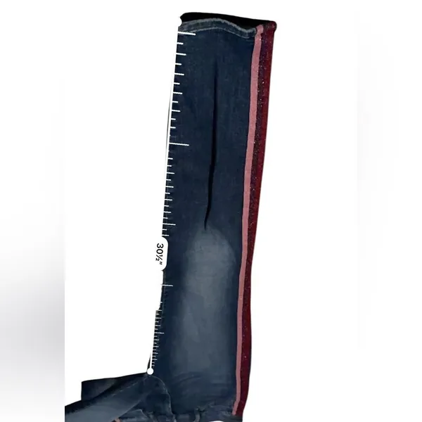 Mother Denim High Waisted Looker Jeans in Here Kitty, Kitty‎ Glitter Racer Sz 25 - Image 16