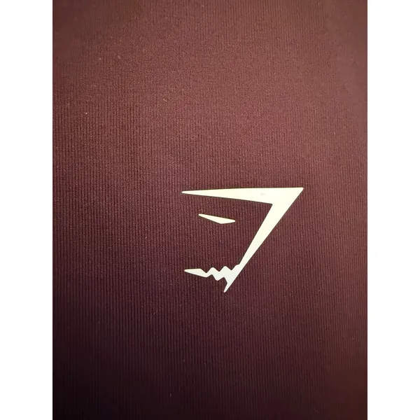 Gymshark Womens XXL‎ Burgundy Long Sleeve Crop Top Athletic Training Shirt - Image 3