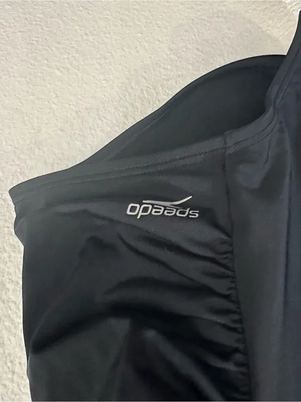 Speedo Womens Side‎ Shirred Endurance One Piece Swimsuit Black Size XXL - Image 5