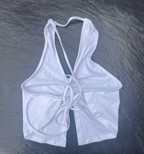 Motel rocks halter open back crop top - Image 3