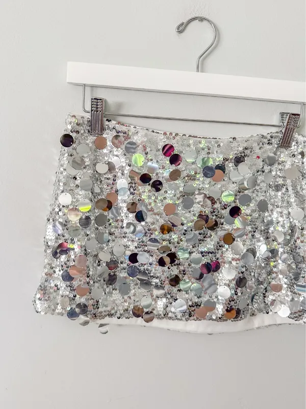 Peppermayo Champagne Chic Mini Skirt in Discoball - Image 8