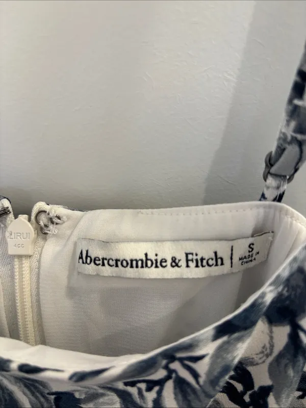 Abercrombie & Fitch Black White Fruit Print Midi Dress S - Image 2