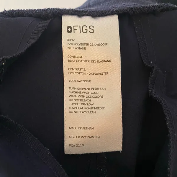 FIGS Navy Blue Zamora Jogger Scrub Pants Uniform Nurse Doctor Women's size Small - Image 8