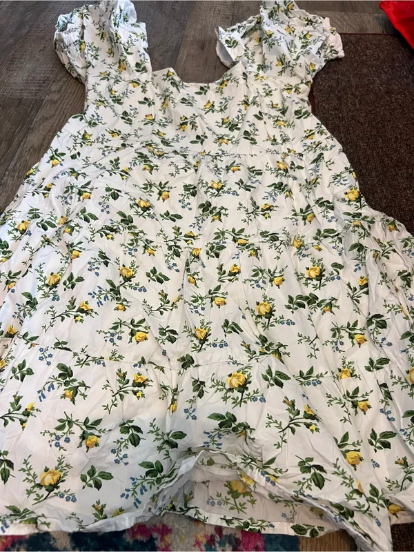 Faithfull the Brand Women's Eldora Printed Mini Dress White Yellow Size small - Image 15