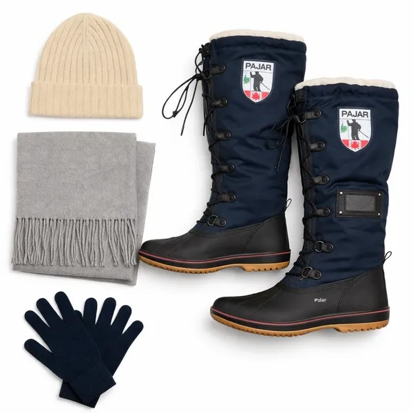 Pajar Canada Waterproof Fleece Lined Tall Winter Boots Navy Women’s 6–6.5 EUC - Image 14