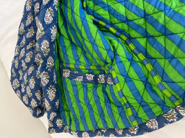 Reversible Quilted Jacket Blue - Image 9