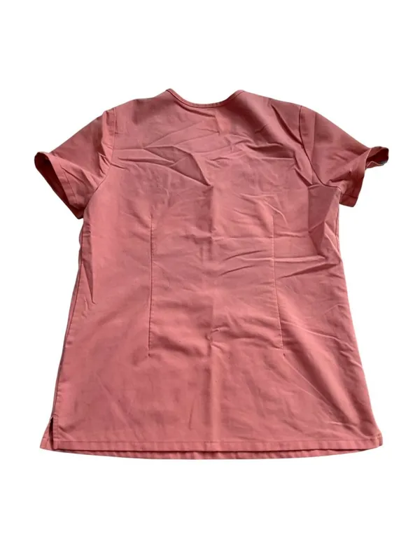 FIGS Women’s Peach V Neck Scrub Top Size Small - Image 2