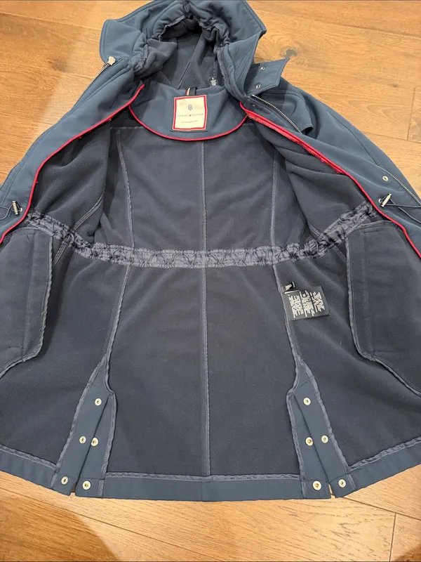 Tommy Hilfiger Jacket Women’s Small Blue Hooded - C27 - Image 8