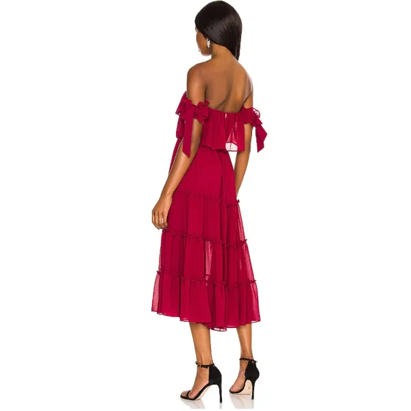 Misa Los Angeles X REVOLVE Micaela Dress Burgundy Womens Medium - Image 2