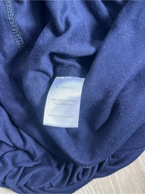 Baby Moon Maternity Navy Blue Ruched Dress XS V-Neck - Image 5