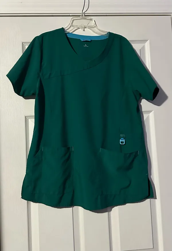 Carhartt Medical Top with Blue Trim and bottom is a size Large. - Image 4
