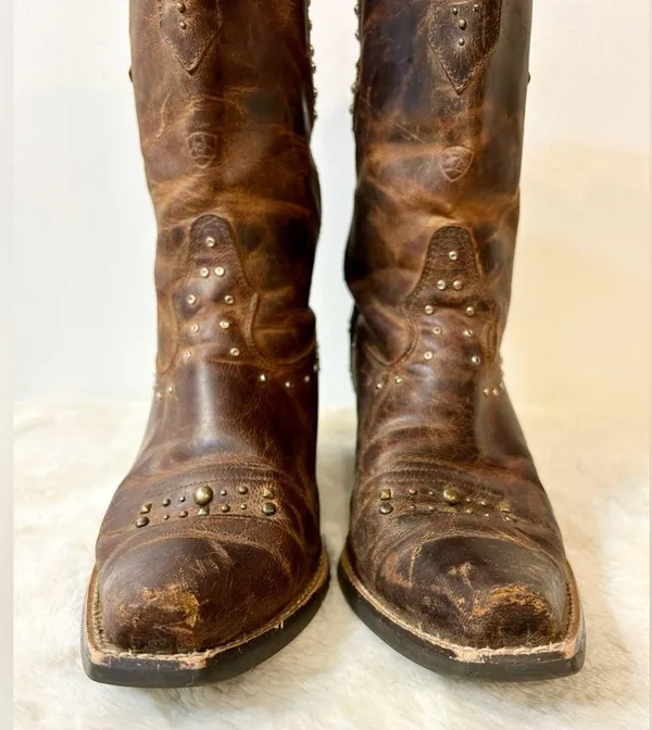 Ariat Womens Rhinestone Cowgirl Boots in Sassy Brown Size 7 - Image 4