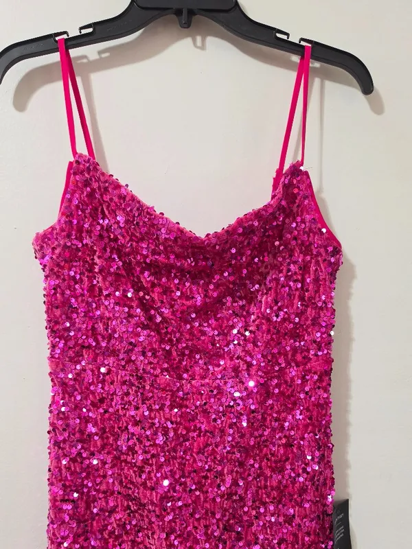Lulus Dazzling Vibe Magenta Sequin Mini Bodycon Dress - Pink Magenta - Size M - Image 3