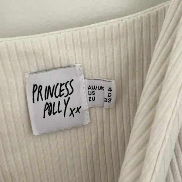 Princess Polly White Ribbed Bodysuit - Image 3
