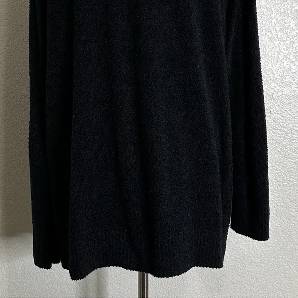 Barefoot Dreams Cozychic Lite Black Open Front Soft Sweater Cardigan, Sz Large - Image 10