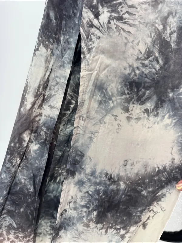 Flying Tomato halter open back Maxi Dress Gray Tie-Dye neon embroidered M summer - Image 5