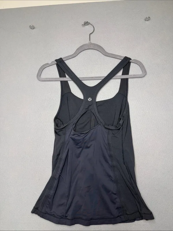 lululemon athletica Charcoal navy Black Racerback Tank - Image 2