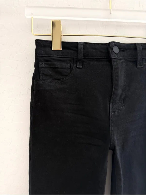 L’agence Selma Coated Bootcut Jean in Noir Black Size 25 - Image 6