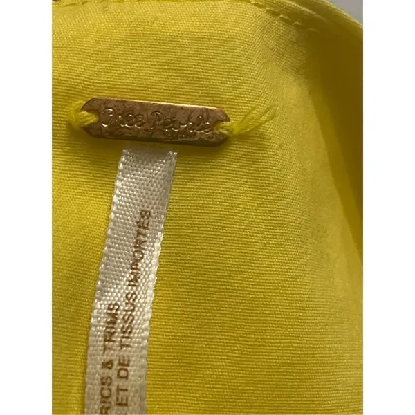 Free People Women’s Canary Yellow Sleeveless V neck Mini Dress Size XS Vacation - Image 6